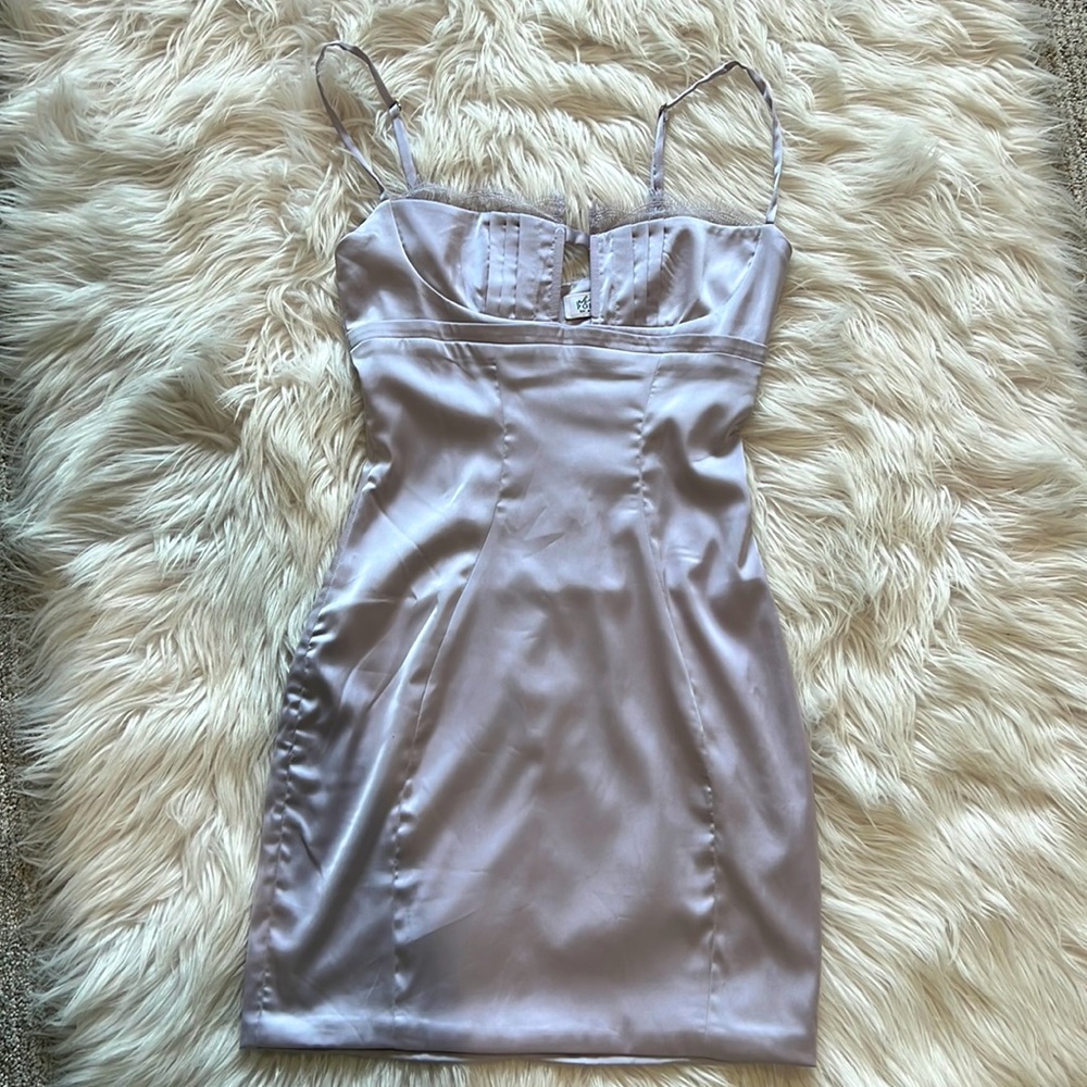 Oh Polly purple mini dress